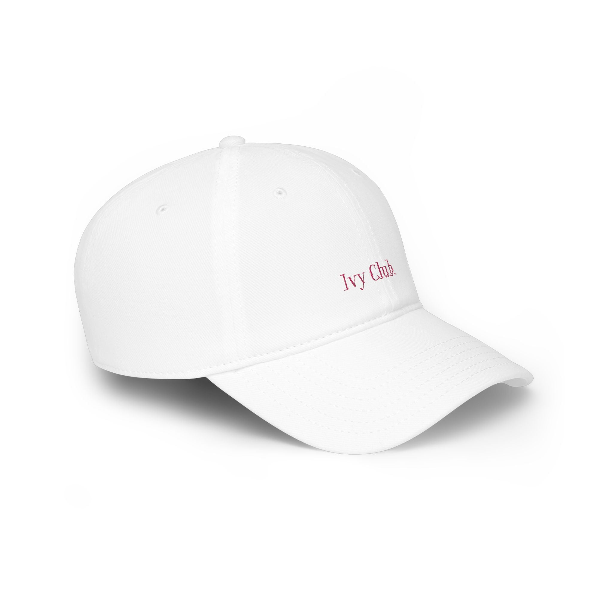 Low Profile Baseball Cap - Ivy Club Embroidered Red Hat
